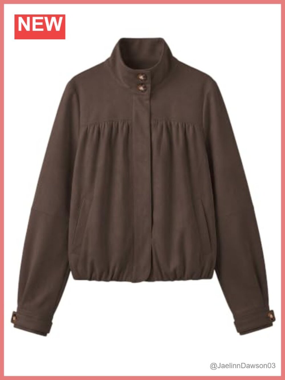 Faux Suede Jacket Womens Button Up Bubble Hem Coat